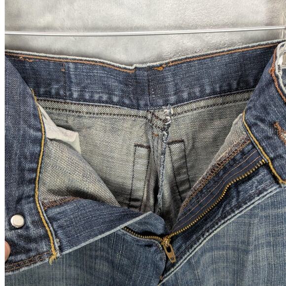 Levis 527 Jeans Mens 33x30 Blue Denim Low Boot Cut Zip Fly Medium Wash Classic - Picture 13 of 14